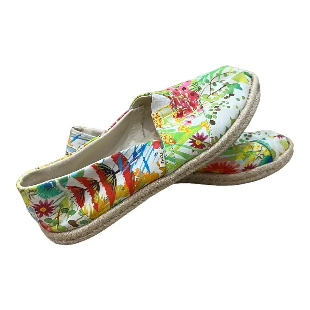 Toms Alpargata Sunshine Floral Delight On Rope Espadrilles 7.5
